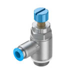 Válvula reguladora de fluxo unidirecional GRLA-3/8-QS-8-RS-D