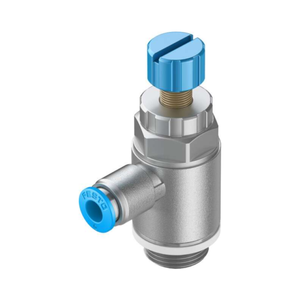 Válvula reguladora de fluxo unidirecional GRLA-3/8-QS-6-RS-D