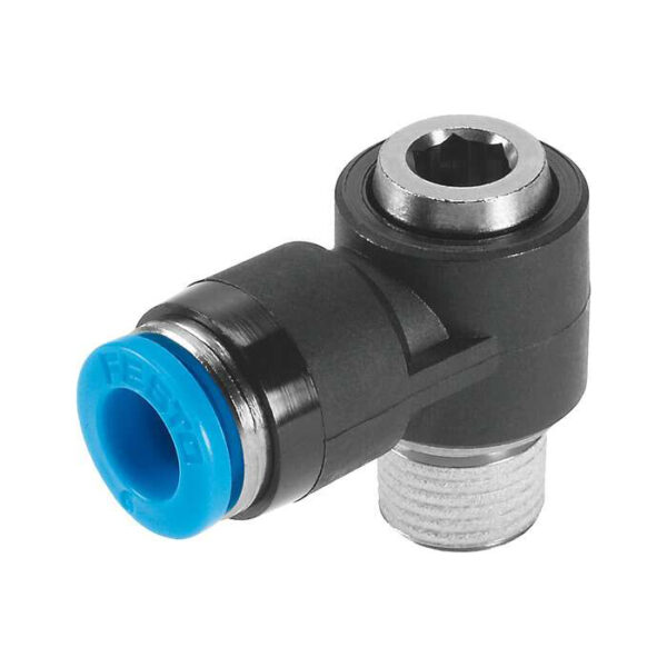 Conexão rápida em L roscada QSLV-1/4-10-I