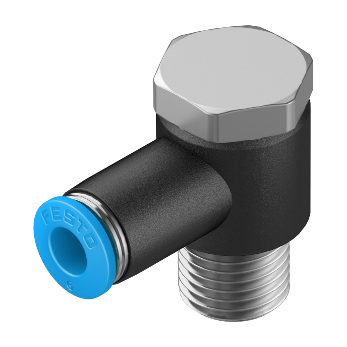 153088 Conexão Rápida Em L Roscada QSLV-1/4-6 - Imagem 1