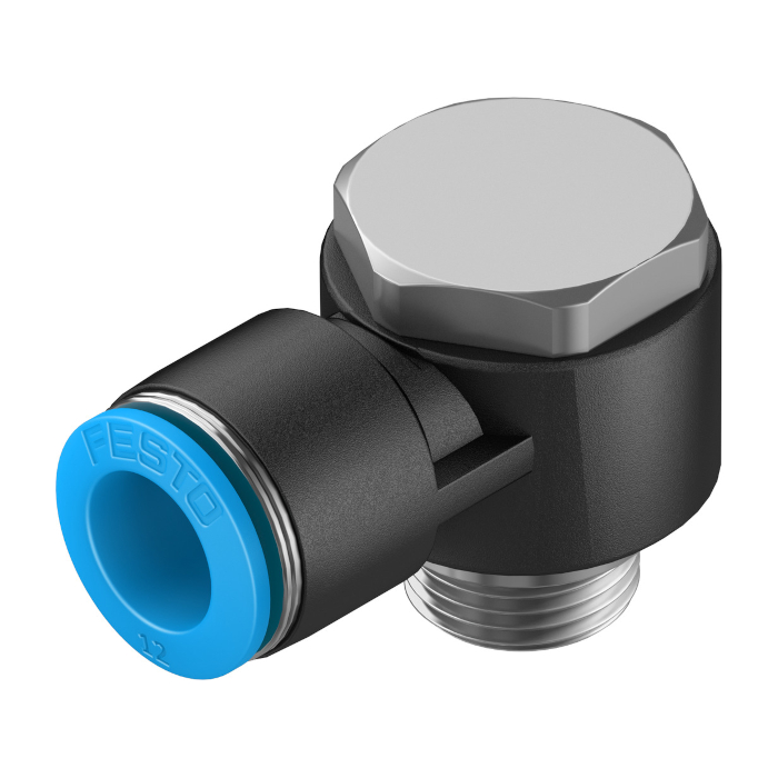 186145 Conexão Rápida Em L Roscada QSLV-G3/8-12 - Imagem 1